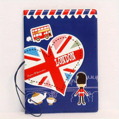 British London 3D Embossed Passport Holder Travel Accessory