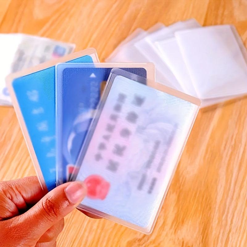 10pcs Transparent ID Card Passport Covers Minimalist Daily Commute
