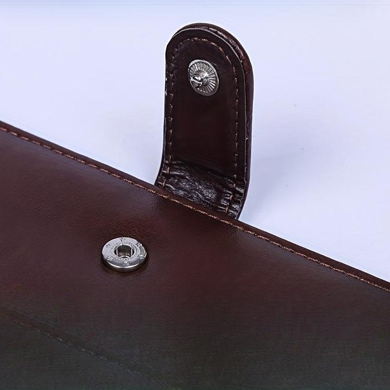 Men's Women's Red Leather Wallet Passport Case Money Holder