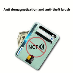 RFID Blocking Card Holder PU Leather Portable Card Holder