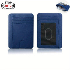 RFID Blocking Card Holder PU Leather Portable Card Holder