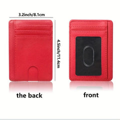 RFID Blocking Card Holder PU Leather Portable Card Holder