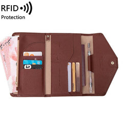 RFID Blocking Passport Holder Travel Wallet - Vaccine Card Holder