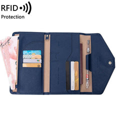 RFID Blocking Passport Holder Travel Wallet - Vaccine Card Holder