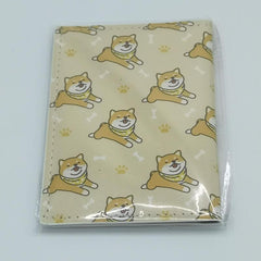 Cartoon Puppy Passport Case PU Leather Waterproof Holder