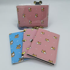 Cartoon Puppy Passport Case PU Leather Waterproof Holder