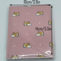 Cartoon Puppy Passport Case PU Leather Waterproof Holder