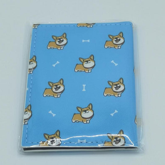 Cartoon Puppy Passport Case PU Leather Waterproof Holder
