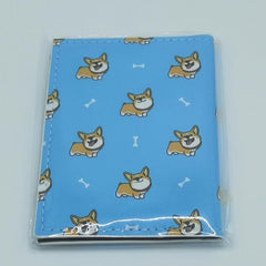 Cartoon Puppy Passport Case PU Leather Waterproof Holder