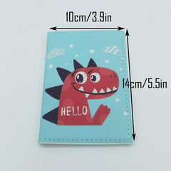 Cartoon Dinosaur Passport Protective Cover Lightweight ID Bag