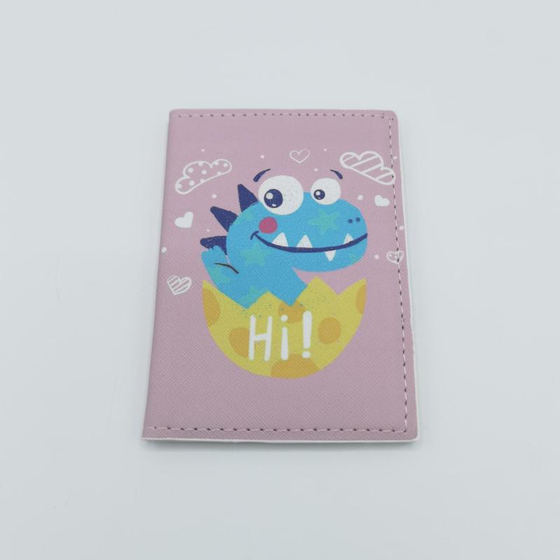 Cartoon Dinosaur Passport Protective Cover Lightweight ID Bag