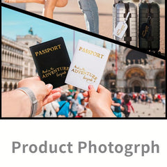 Passport Case & Luggage Tag Set PU Leather Lightweight Holder Protective Cover