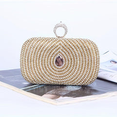 Glitter Rhinestone Evening Clutch Dinner Purse Formal Banquet Handbag