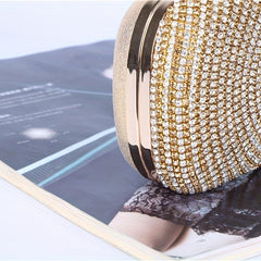Glitter Rhinestone Evening Clutch Dinner Purse Formal Banquet Handbag