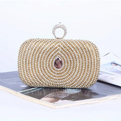 Glitter Rhinestone Evening Clutch Dinner Purse Formal Banquet Handbag