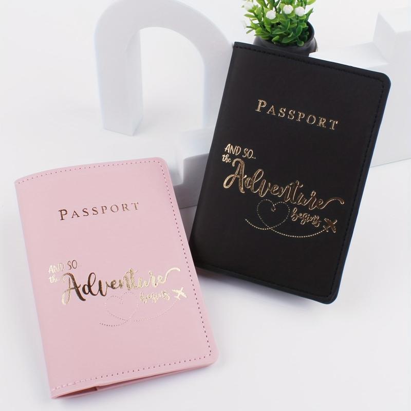 2pcs Love Letter Print Passport Holder Set