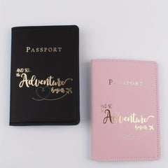 2pcs Love Letter Print Passport Holder Set