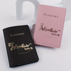 2pcs Love Letter Print Passport Holder Set