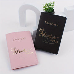 2pcs Love Letter Print Passport Holder Set
