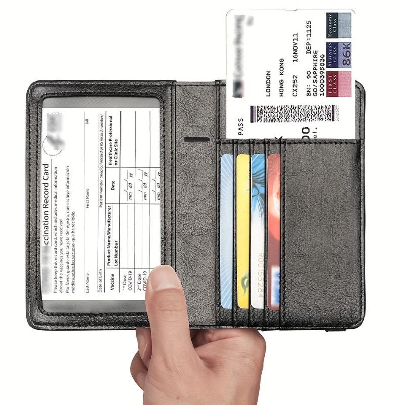 Passport & Vaccine Card Holder Combo Case with CDC Vaccination Slot