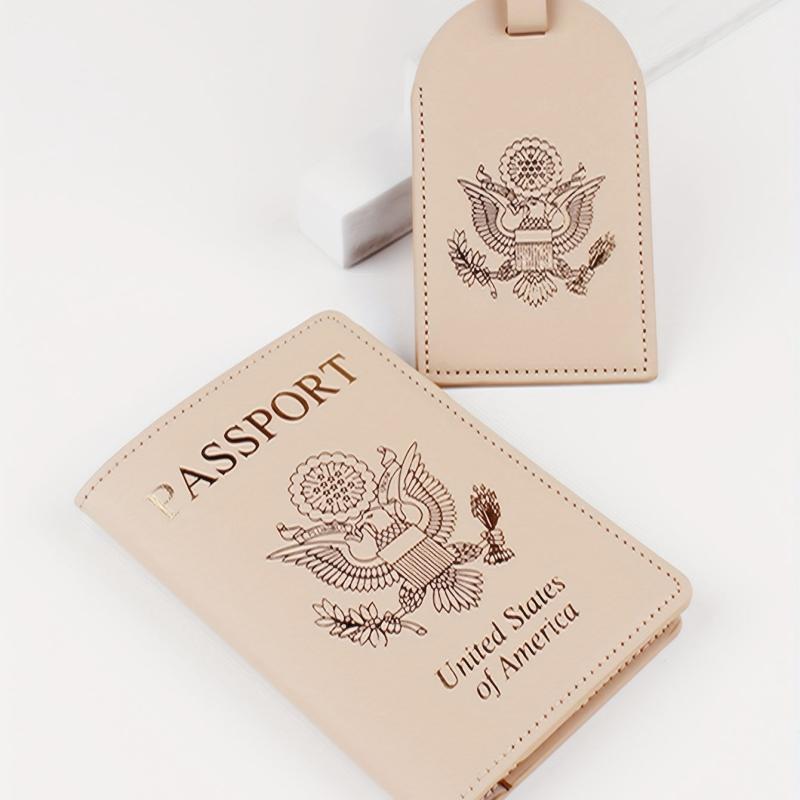 2pcs Travel Passport Holder Luggage Tag Set