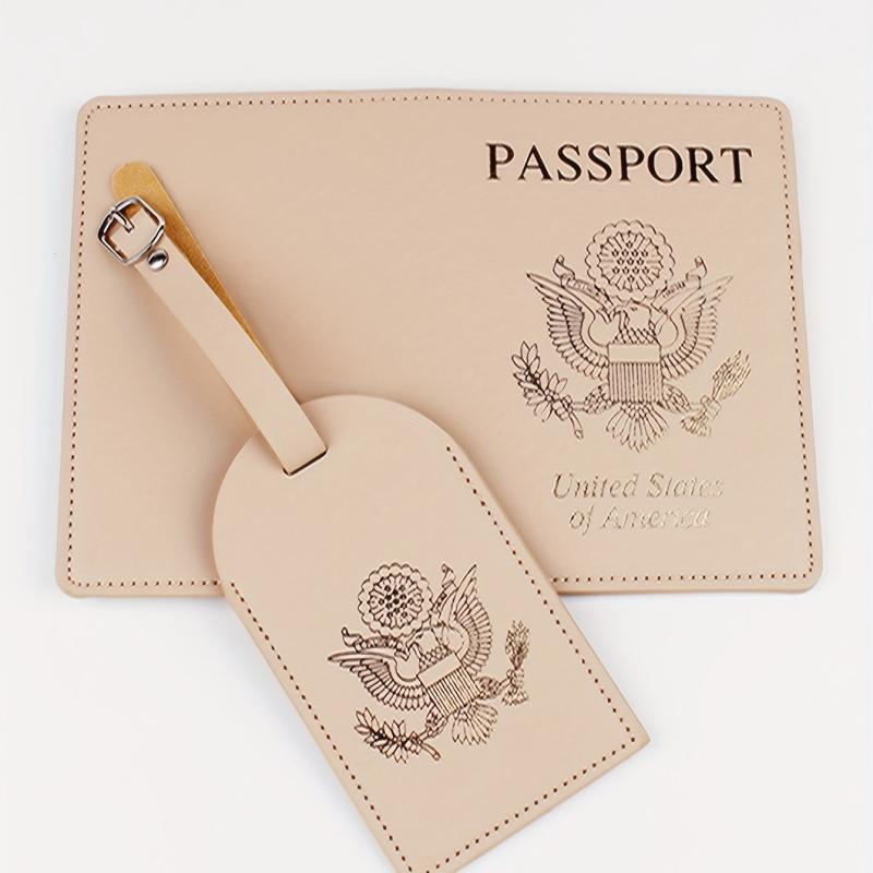 2pcs Travel Passport Holder Luggage Tag Set