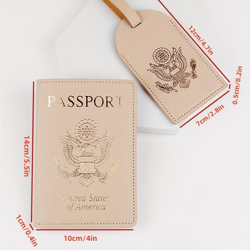 2pcs Travel Passport Holder Luggage Tag Set