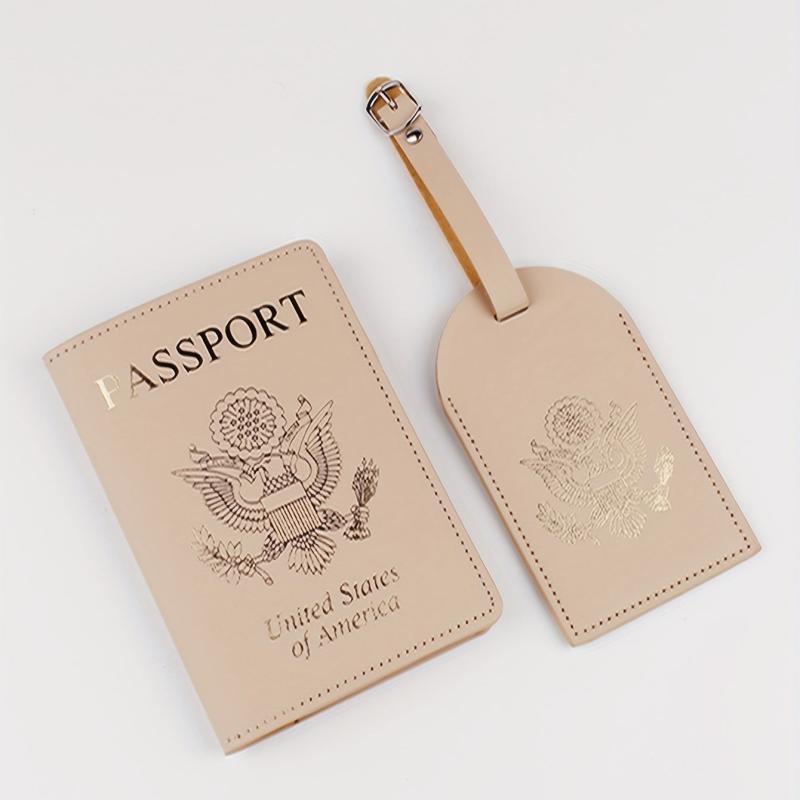 2pcs Travel Passport Holder Luggage Tag Set