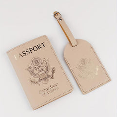 2pcs Travel Passport Holder Luggage Tag Set