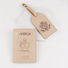 2pcs Travel Passport Holder Luggage Tag Set
