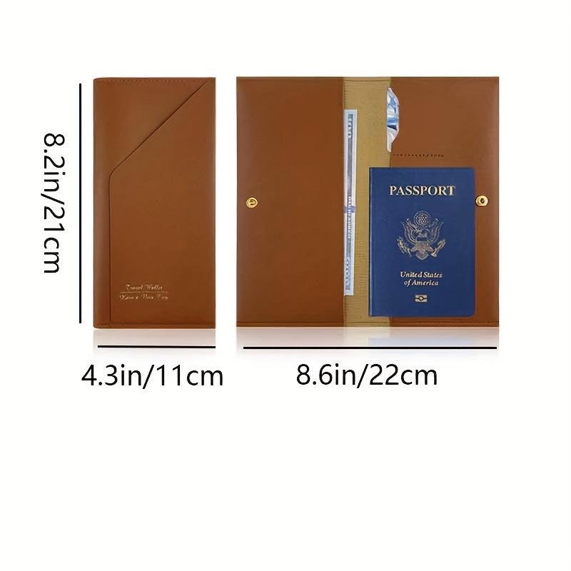 PU Leather Passport Holder Credit Card Holder Case