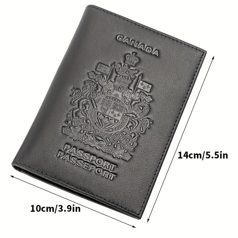 Canada Men's RFID Blocking Passport Holder Travel Wallet Cover