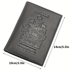 Canada Men's RFID Blocking Passport Holder Travel Wallet Cover