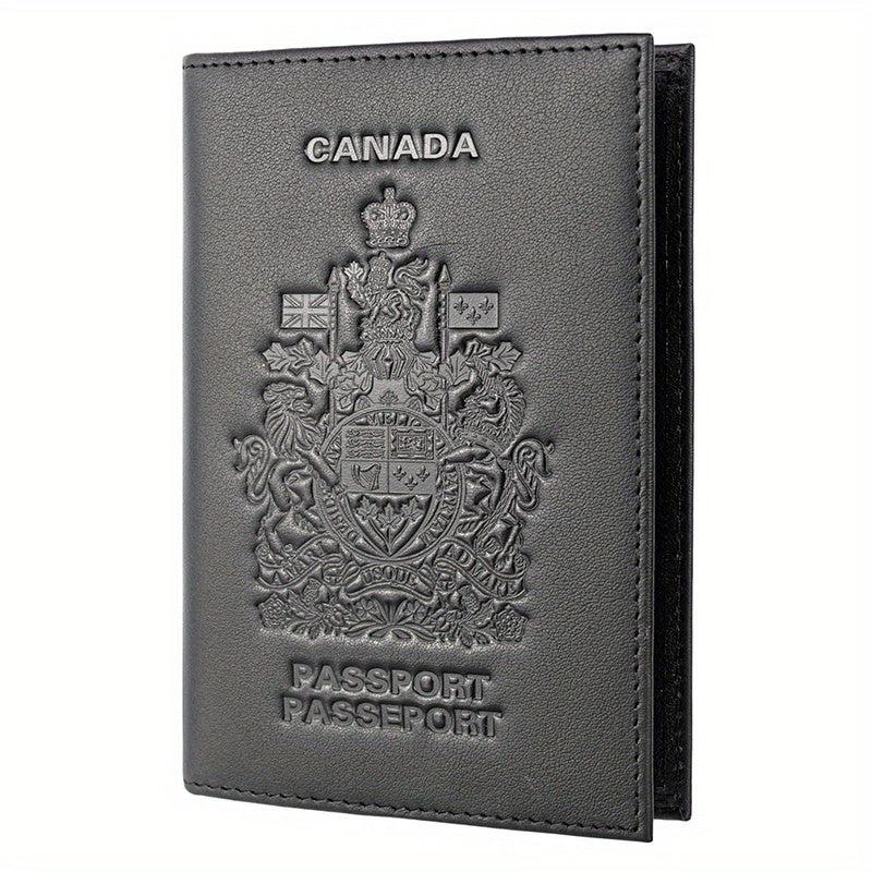 Canada Men's RFID Blocking Passport Holder Travel Wallet Cover