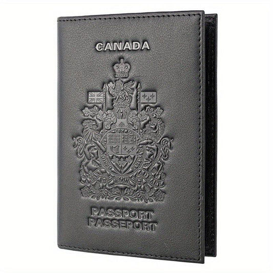 Canada Men's RFID Blocking Passport Holder Travel Wallet Cover