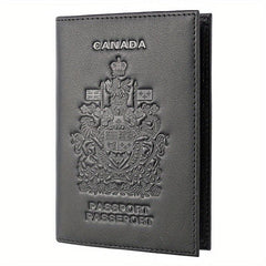 Canada Men's RFID Blocking Passport Holder Travel Wallet Cover