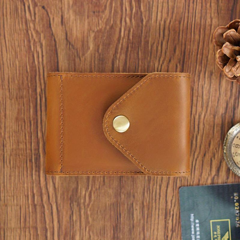 Men's Leather Wallet Card Slot Protection Holder Money Case