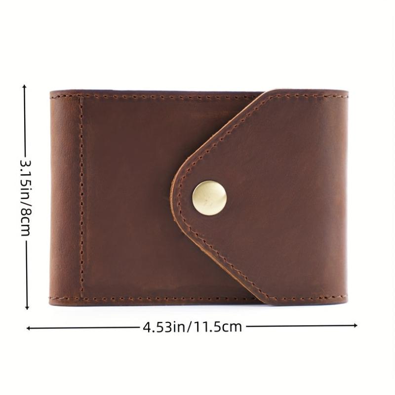 Men's Leather Wallet Card Slot Protection Holder Money Case