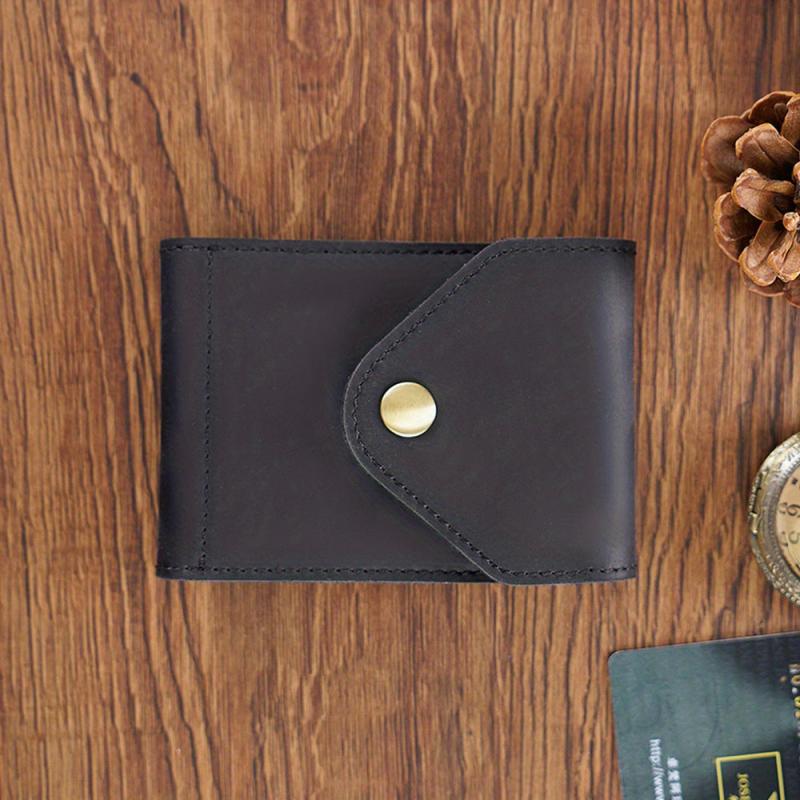 Men's Leather Wallet Card Slot Protection Holder Money Case