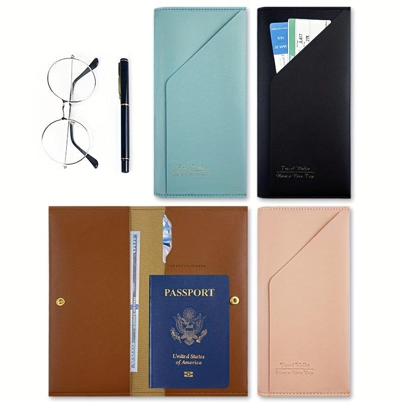 Multifunctional Travel Passport Holder PU Leather Ticket Holder