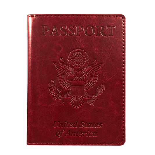 Passport Protector & Vaccine Card Holder Travel Case PU Leather