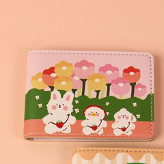 Cloud Animal Family Card Holder ID Passport Bag