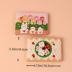 Cloud Animal Family Card Holder ID Passport Bag