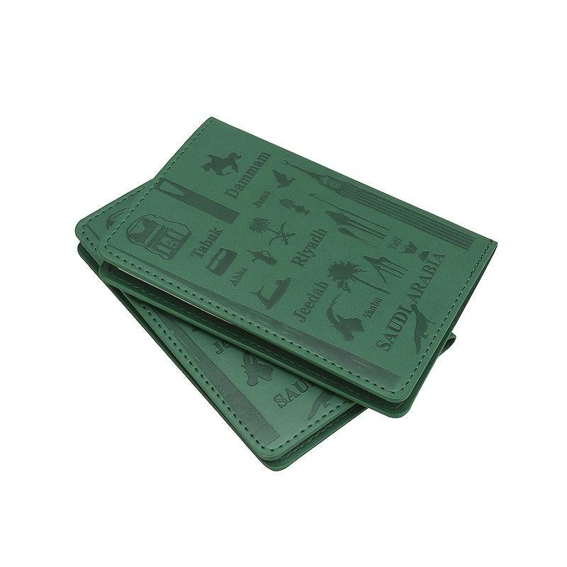 Embossed Passport Holder Card Case