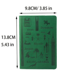 Embossed Passport Holder Card Case