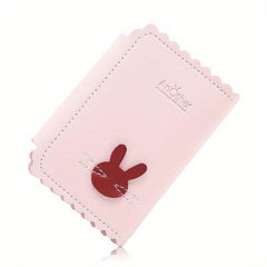 Mini Rabbit Pattern Leather Keychain Wallet Coin Purse Card Holder Key Bag