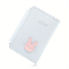 Mini Rabbit Pattern Leather Keychain Wallet Coin Purse Card Holder Key Bag