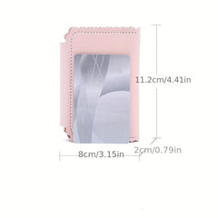 Mini Rabbit Pattern Leather Keychain Wallet Coin Purse Card Holder Key Bag