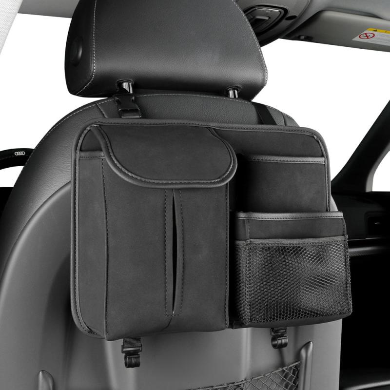 Car Backseat Organizer Kick Mats PU Leather Protector