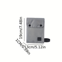 Nylon Travel Document Bag- Waterproof Passport Storage Coin Mobile Phone Bag